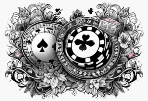 bet on me with gambling background tattoo idea