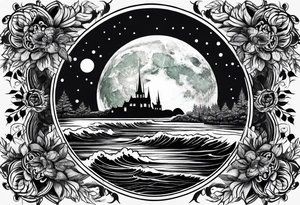 a full moon tattoo idea