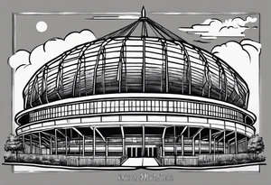 Combine the  Houston Astrodome and Minute Maid Park tattoo idea