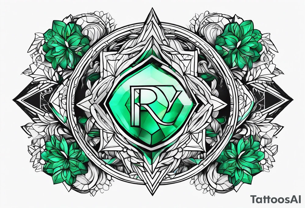 The name Rylee with an emerald tattoo idea
