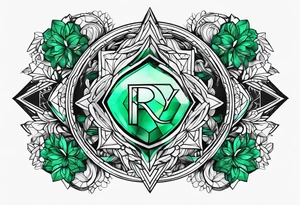 The name Rylee with an emerald tattoo idea