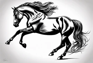 bucking horse tattoo idea
