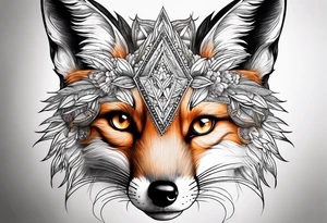 fox eyes tattoo idea