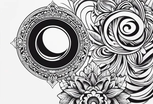 simple Round boarder completely empty inside the boarder tattoo idea