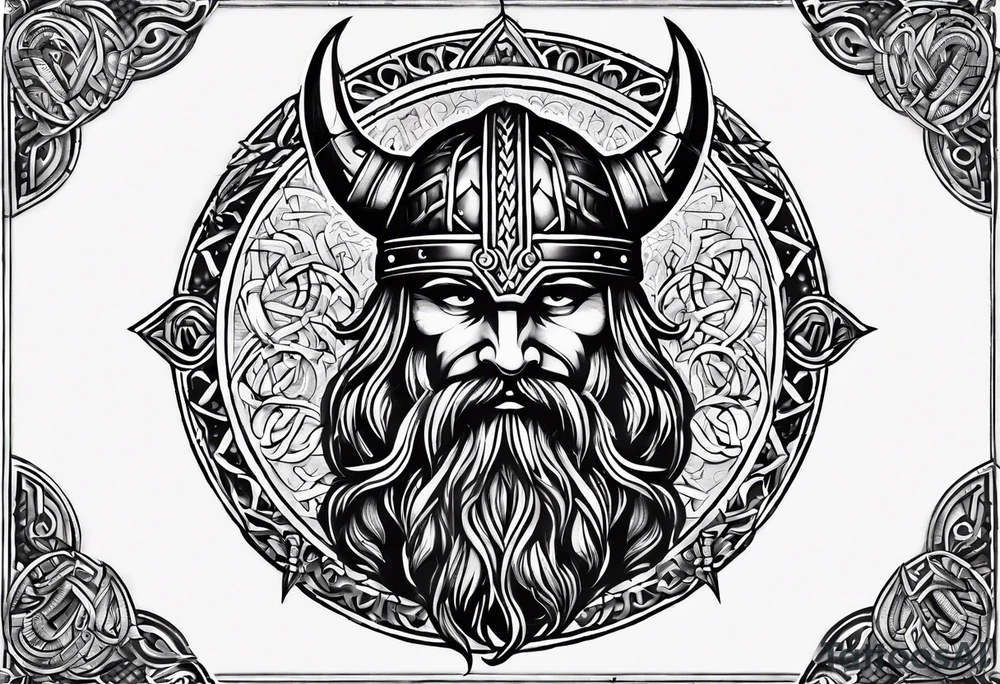 Viking circle filler tattoo idea