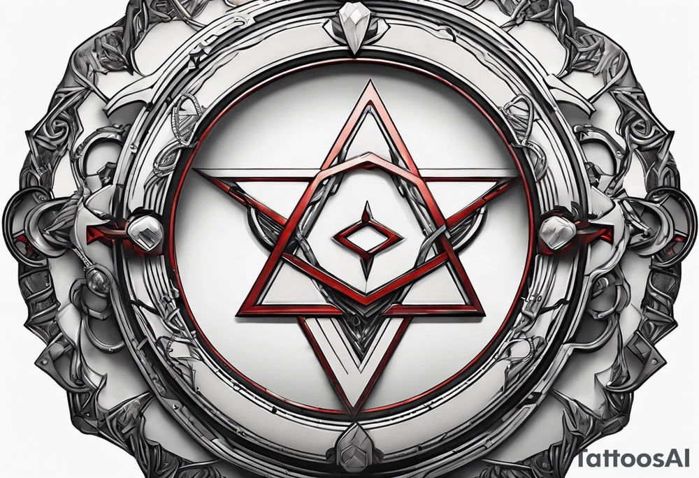 letter delta inside a chain circle, subtle, womanly, simplistic tattoo idea