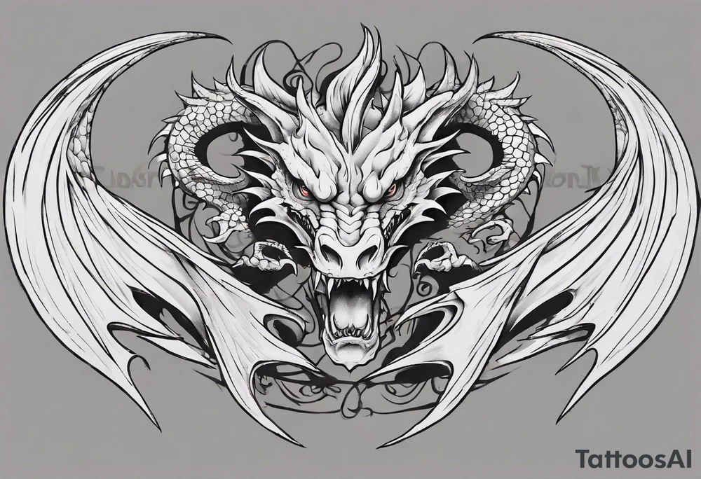 Dragon back piece tattoo idea