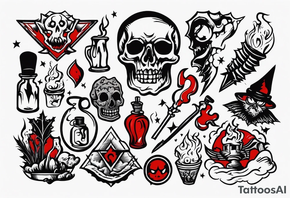 1940's horror tattoo idea