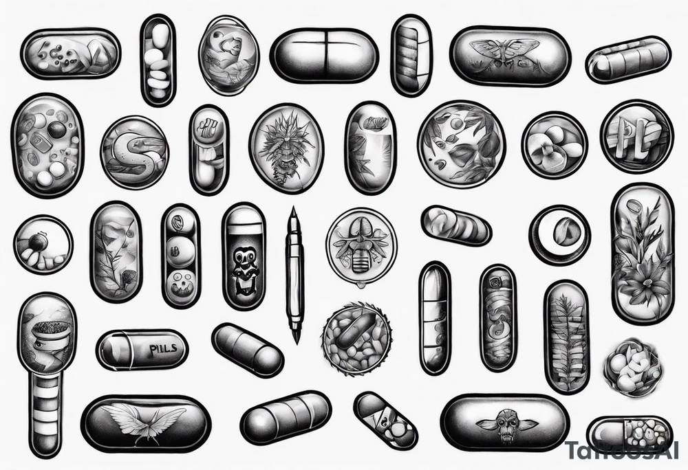 Pills tattoo idea