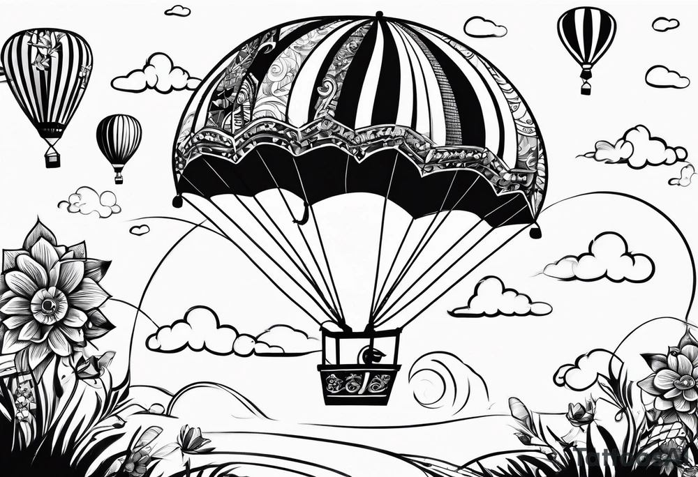 "Go Fly A Kite" spelled out in kite string tattoo idea