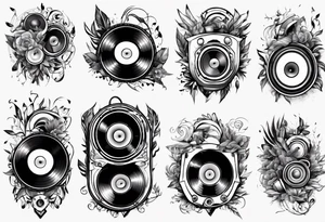 music nature speaker tattoo idea