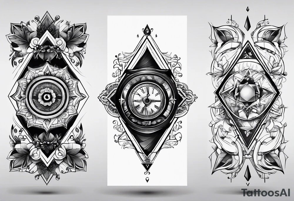 Numbers and letters tattoo idea