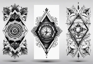 Numbers and letters tattoo idea