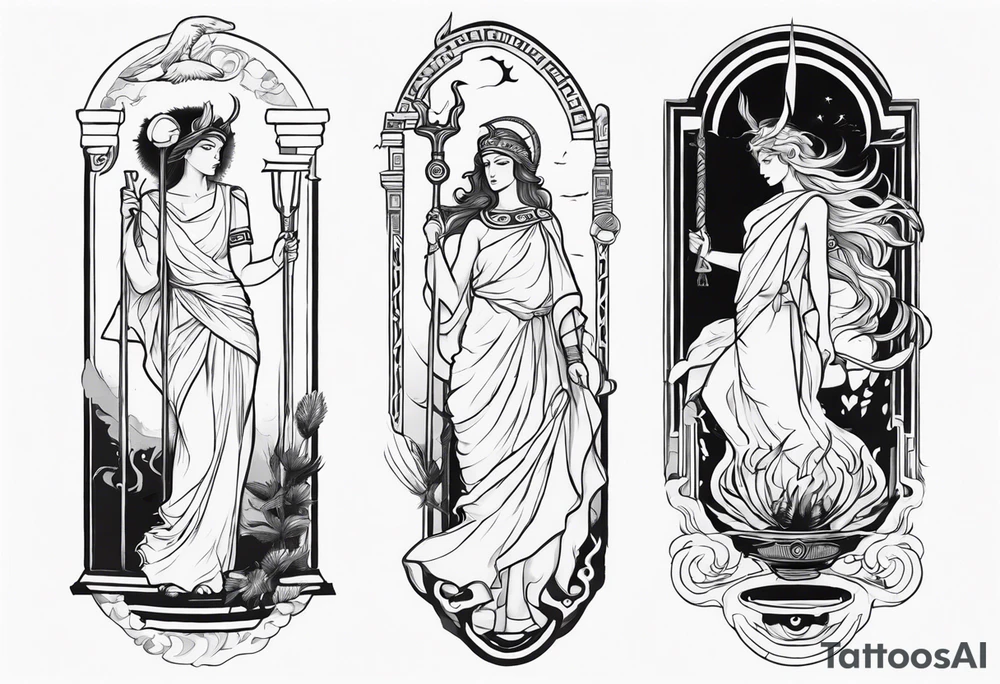 greek mythology sleeve tattoo tattoo idea