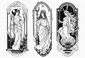 greek mythology sleeve tattoo tattoo idea