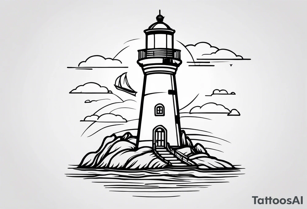 Lighthouse and anchor that says "my beacon, my anchor" tattoo idea