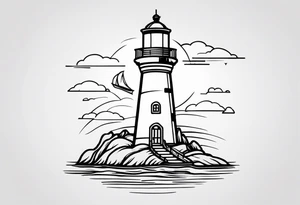 Lighthouse and anchor that says "my beacon, my anchor" tattoo idea