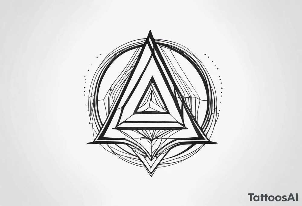 simple letter delta inside a loop of string tattoo idea