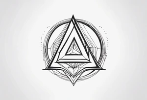 simple letter delta inside a loop of string tattoo idea
