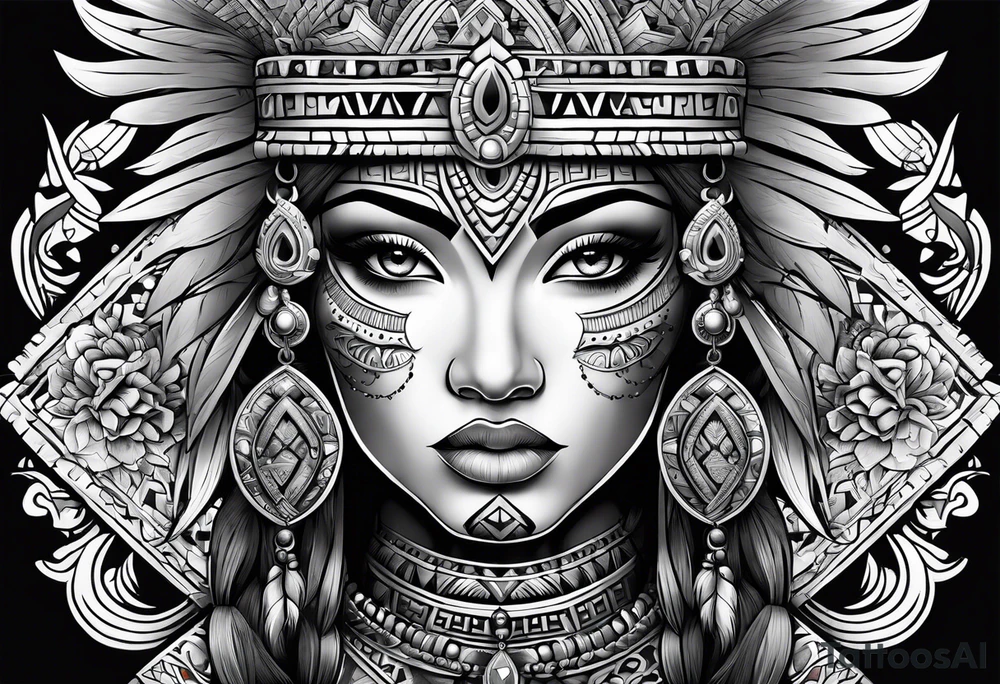 Aztec princess, tattoo idea