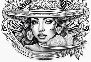 Water with tribal and tacos tattoo idea