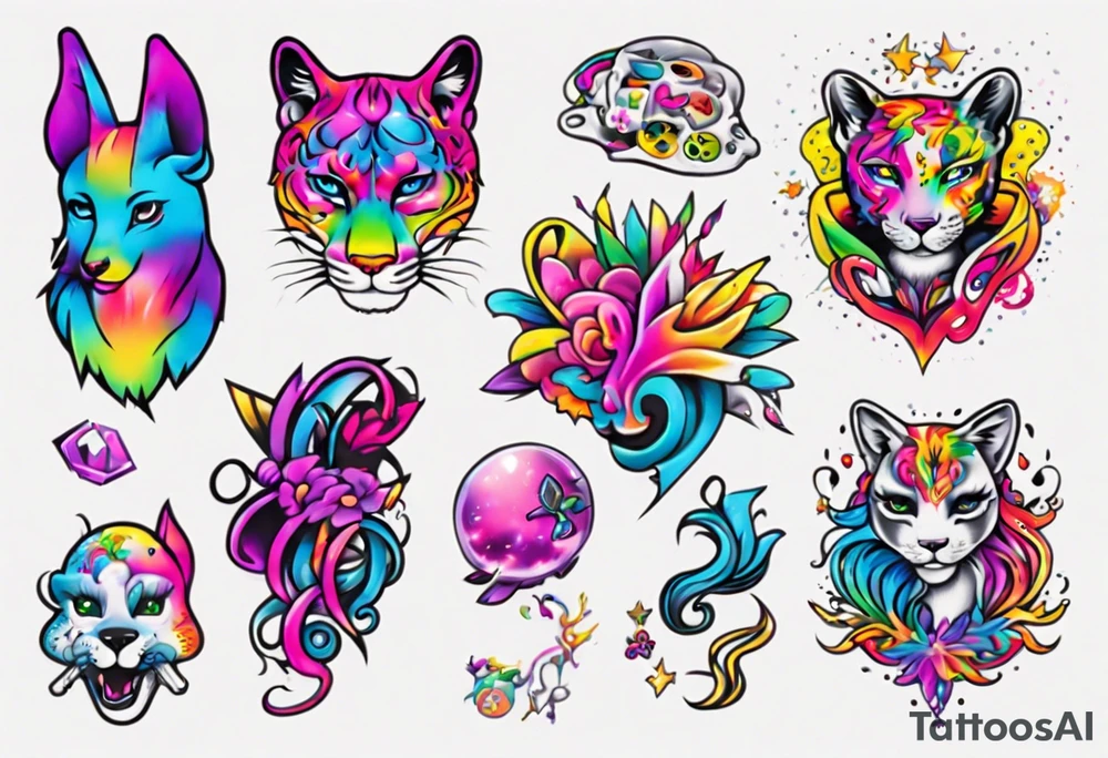brainstorming by lisa frank tattoo idea