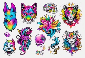 brainstorming by lisa frank tattoo idea
