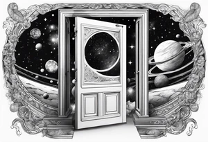 An Door that opens to a whole Universe. tattoo idea