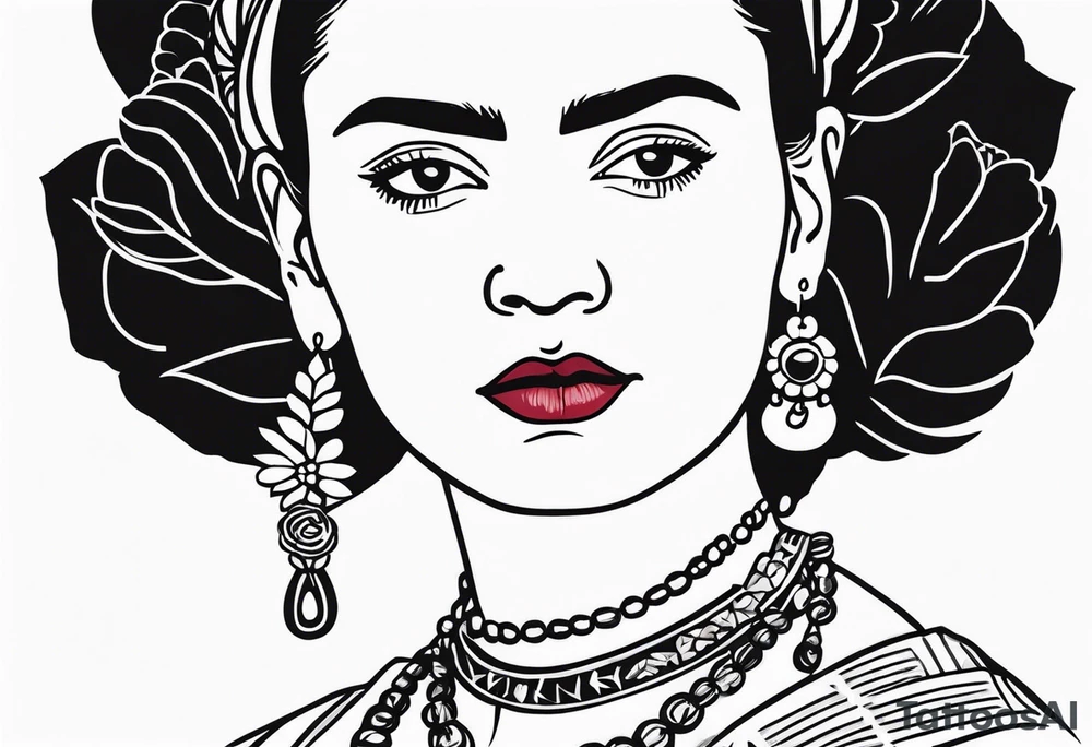 Frida Kahlo Portrait tattoo idea