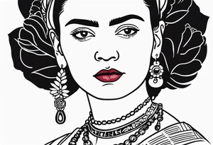 Frida Kahlo Portrait tattoo idea