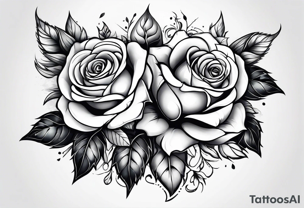 flower rose , sunflower, animal tattoo idea