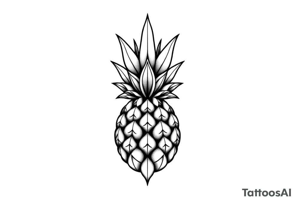 Crown pineapple vagina anus tattoo idea