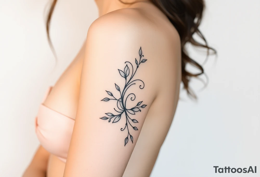 Woman’s simplistic body, drawing tattoo idea