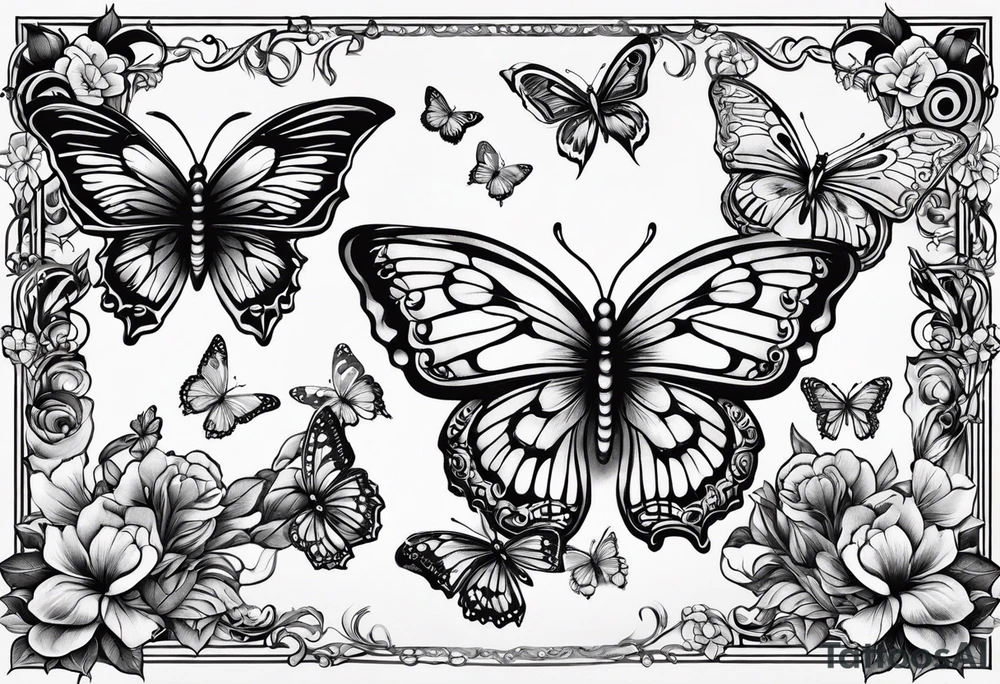 Butterflies tattoo idea