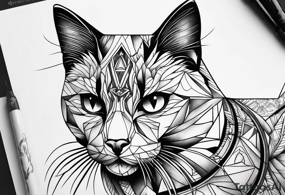 Black Cat tattoo idea
