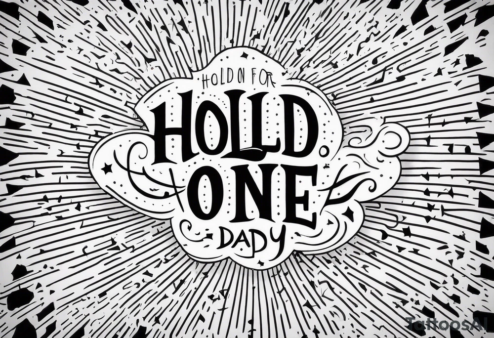 Hold on for one more day tattoo idea