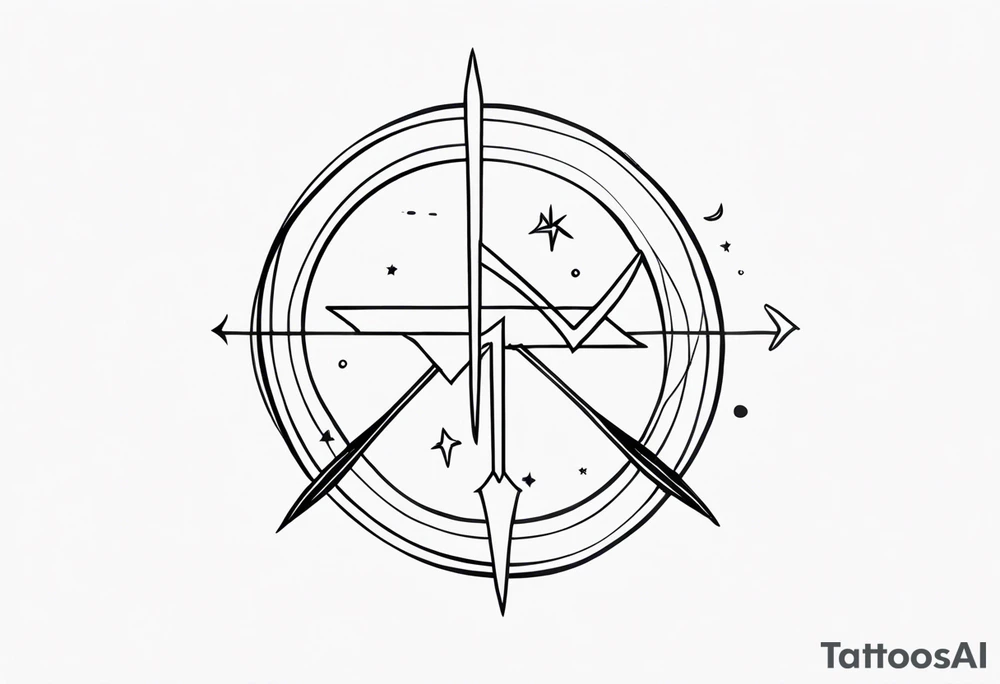 Little Sagittarius symbol tattoo idea