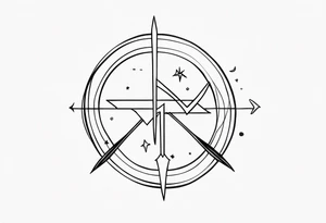 Little Sagittarius symbol tattoo idea