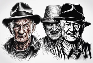 Horror theme with slasher and Freddy Krueger tattoo idea