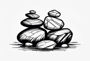 Rocks balancing on top of each other tattoo idea