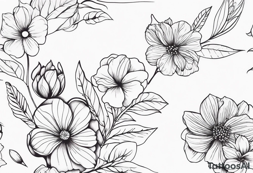 Floral sleeve tattoo idea