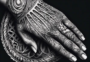 Hand reaching for Skeleton hand tattoo idea
