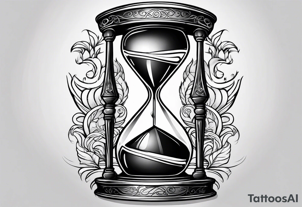 Hour glass traditional tattoo idea