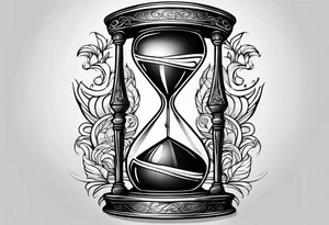 Hour glass traditional tattoo idea