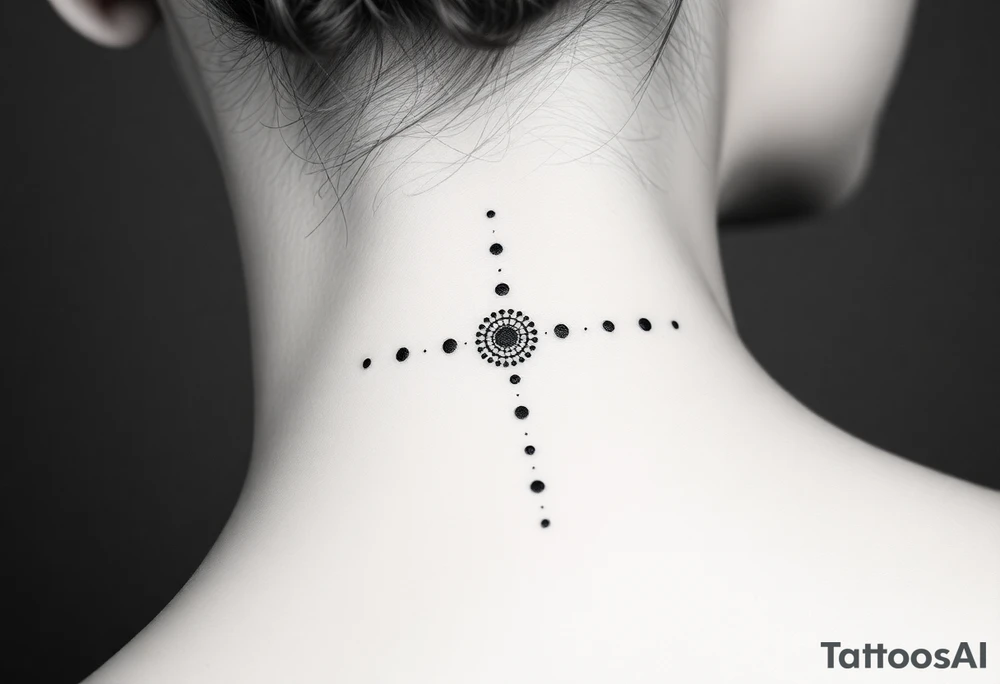 Back of neck tattoo idea
