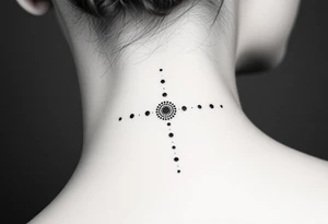 Back of neck tattoo idea