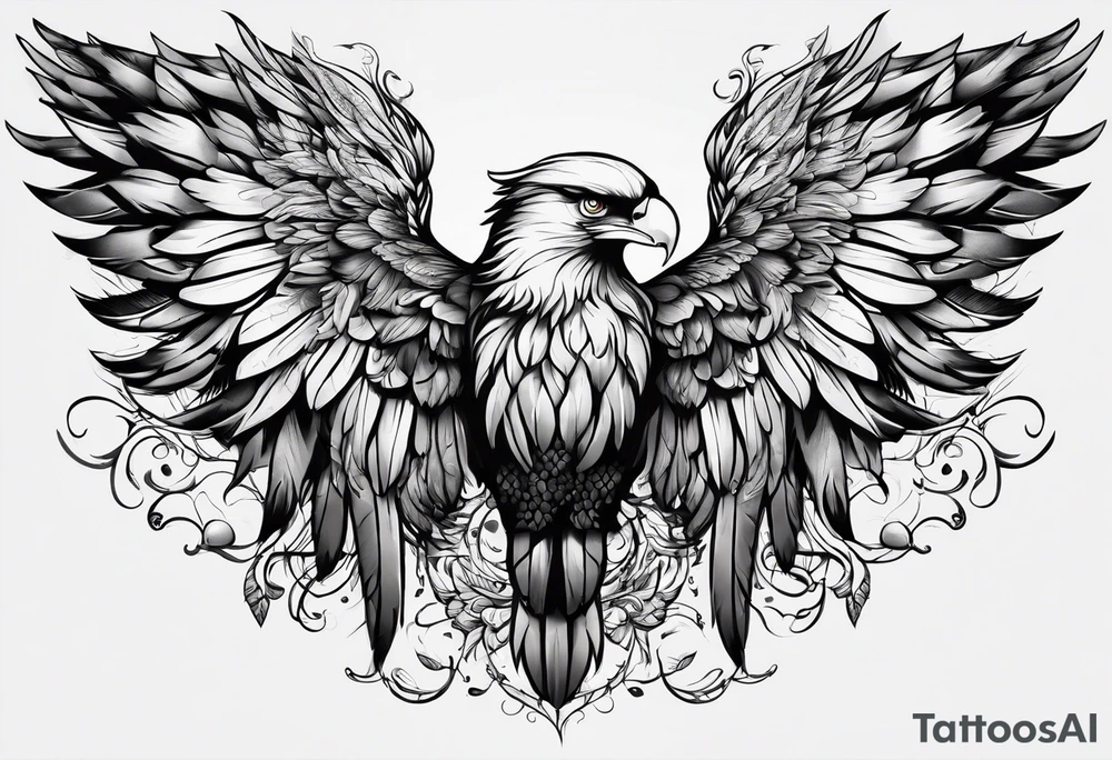 wings on arm tattoo idea