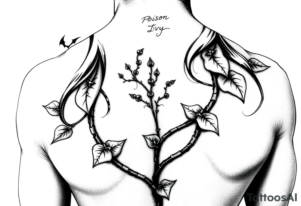 Poison ivy from batman comic style sketch tattoo tattoo idea