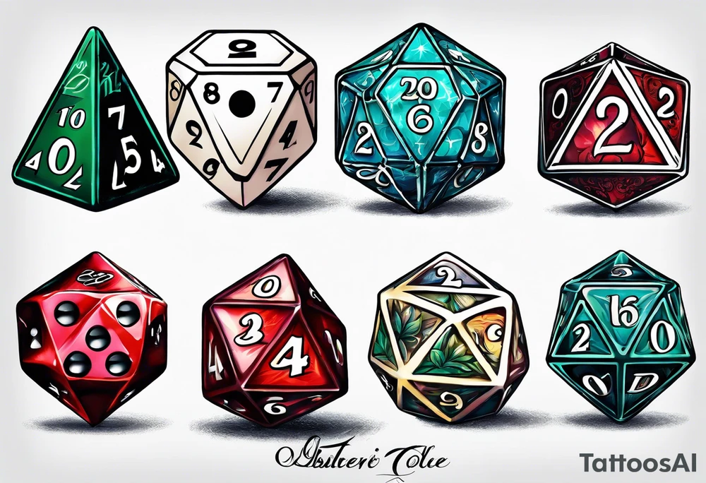 a twenty sided die tattoo idea