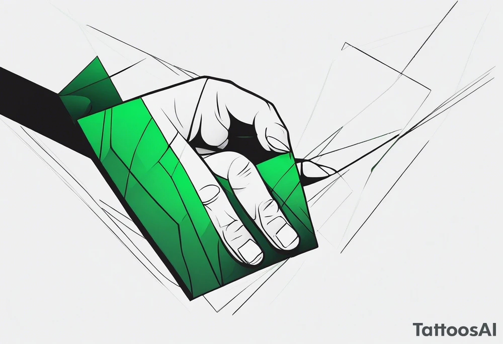 lines around wrist, abstract, green and black, covered from wrist to forearm, fully covered, no borders, blackwork, no people tattoo idea